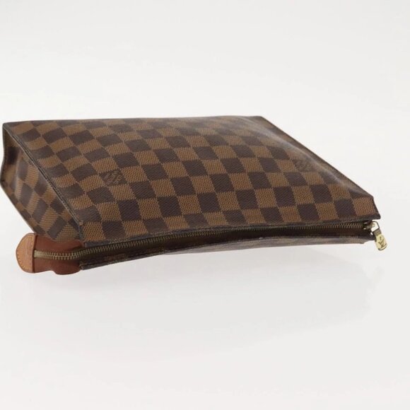 LOUIS VUITTON Damier Ebene Poche Toilette 26 Pouch N47543 LV Auth 148767 - Picture 5 of 15